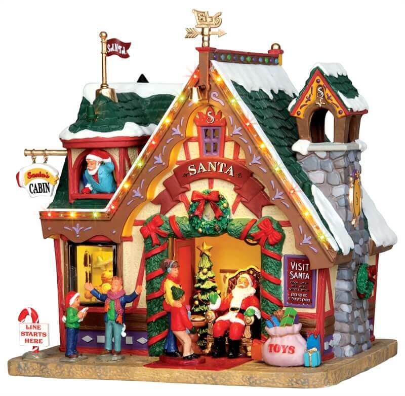 LEMAX Santa's Cabin, with 4.5V Adaptor #35554